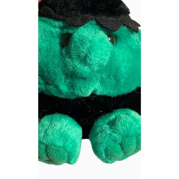Puffkins Stitch Monster Plush Toy Green Black Tag Collectible1999 Halloween - Picture 2 of 16